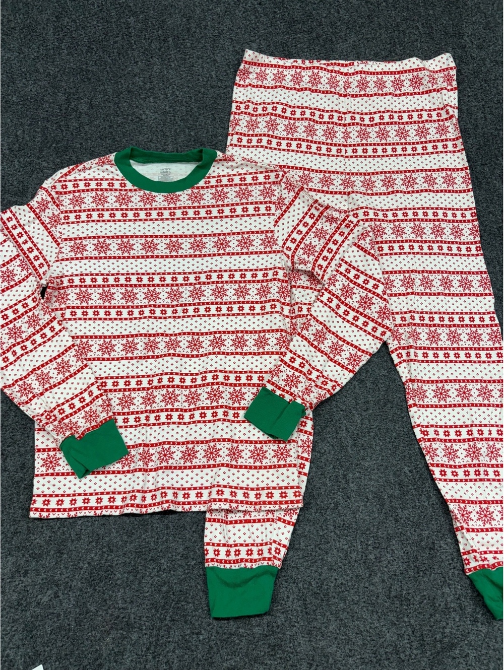 Carter's Adult Large Christmas Snowflake Pajama Set